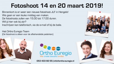 Fotoshoot 14 en 20 maart!
